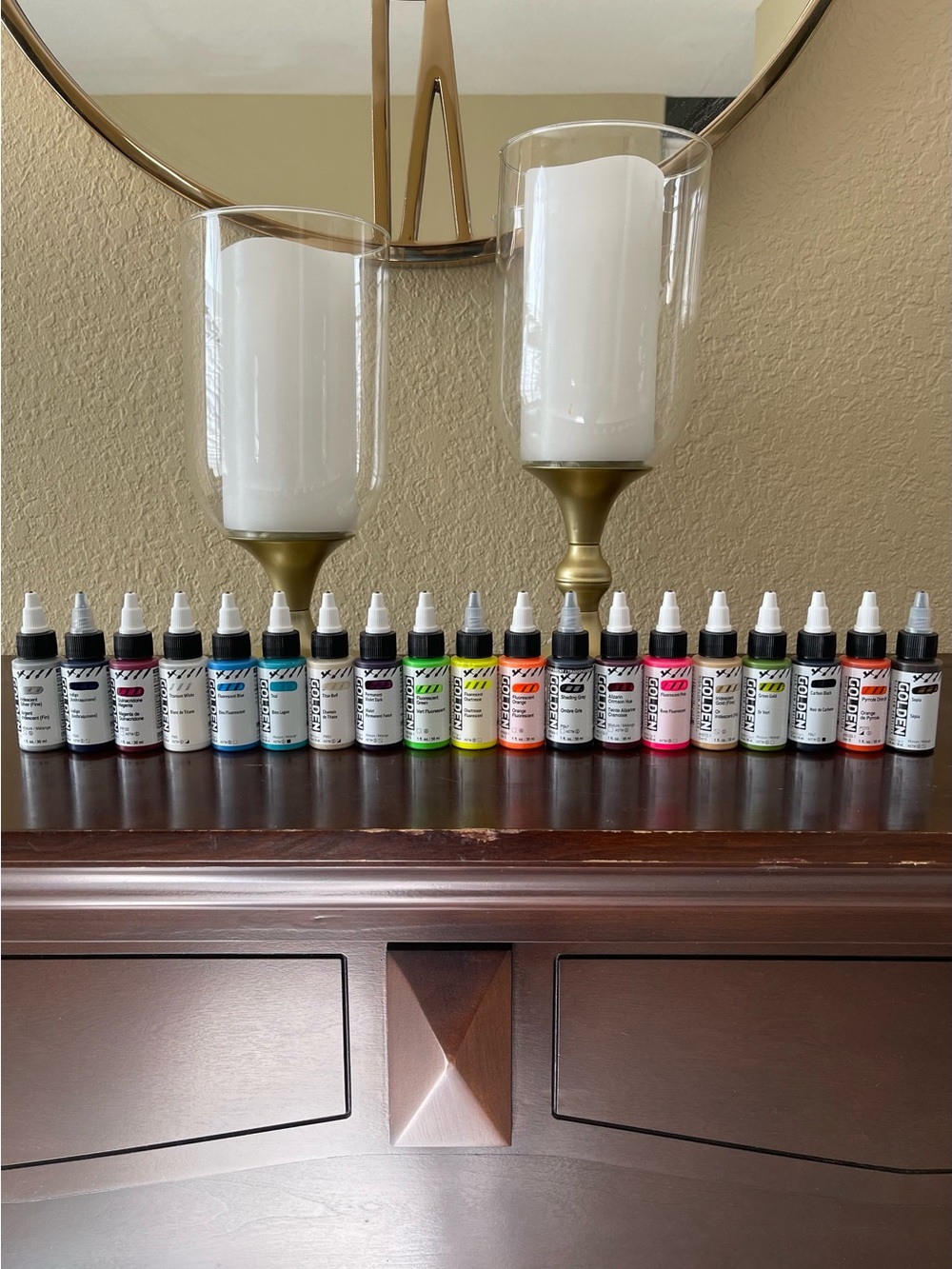 GOLDEN High Flow Acrylic Paint Bundle (19 Colors, 1 fl oz / 30 ml)